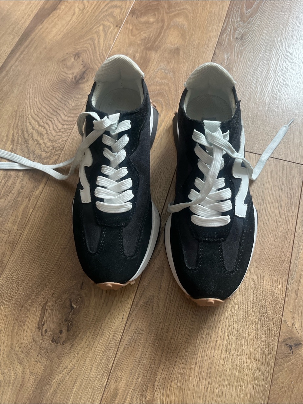 Steve Madden Black Sneakers with White Accents